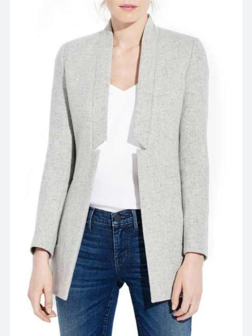 AYR Wool Open Blazer Size 6 In Grey